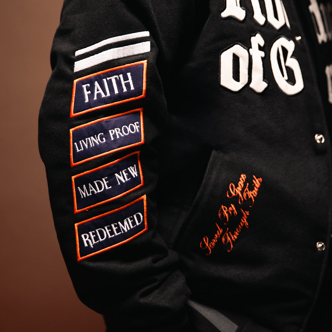 Product of Grace Letterman Jacket