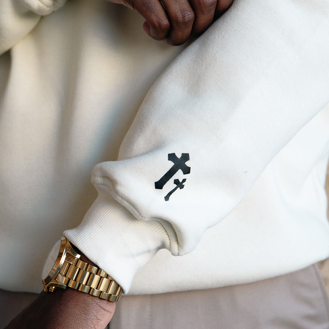 Most High Quarter Zip-Cream & Black