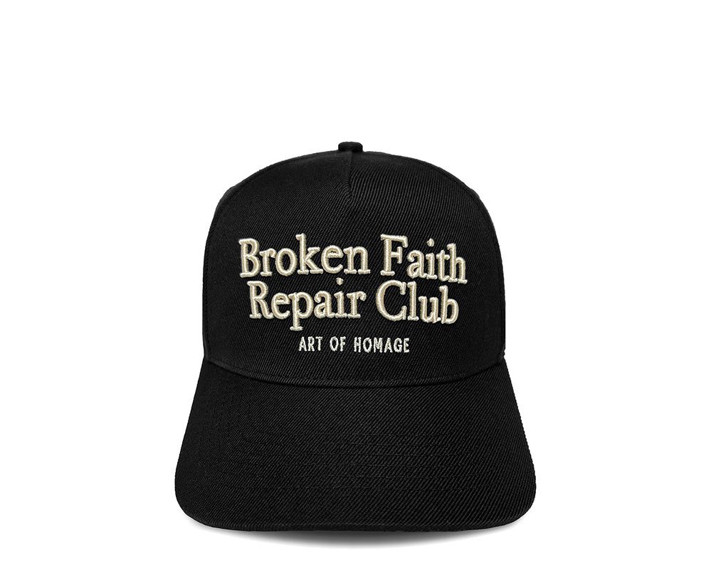 Broken Faith Repair Club Hat- Black
