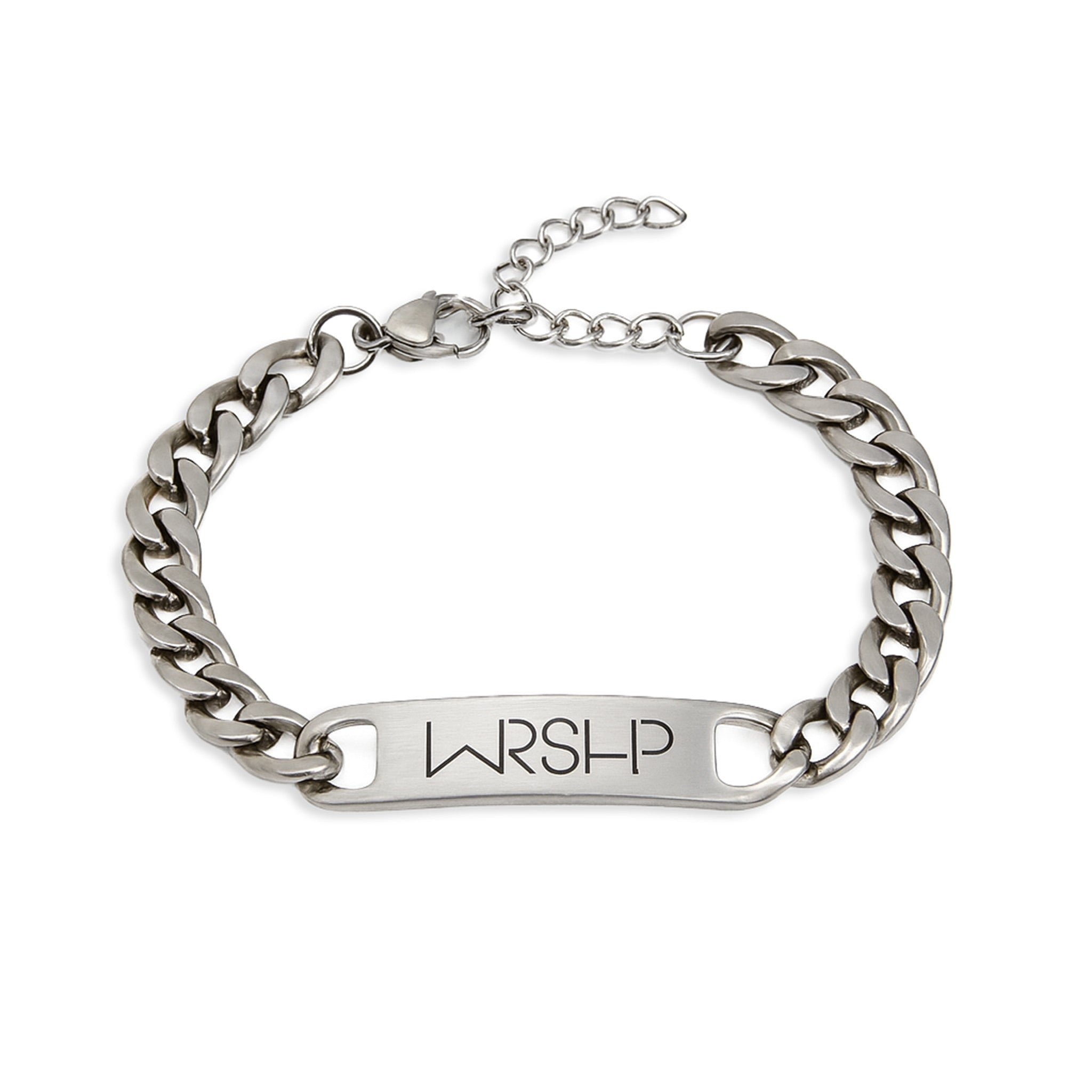 Brushed Silver WRSHP Bracelet Set