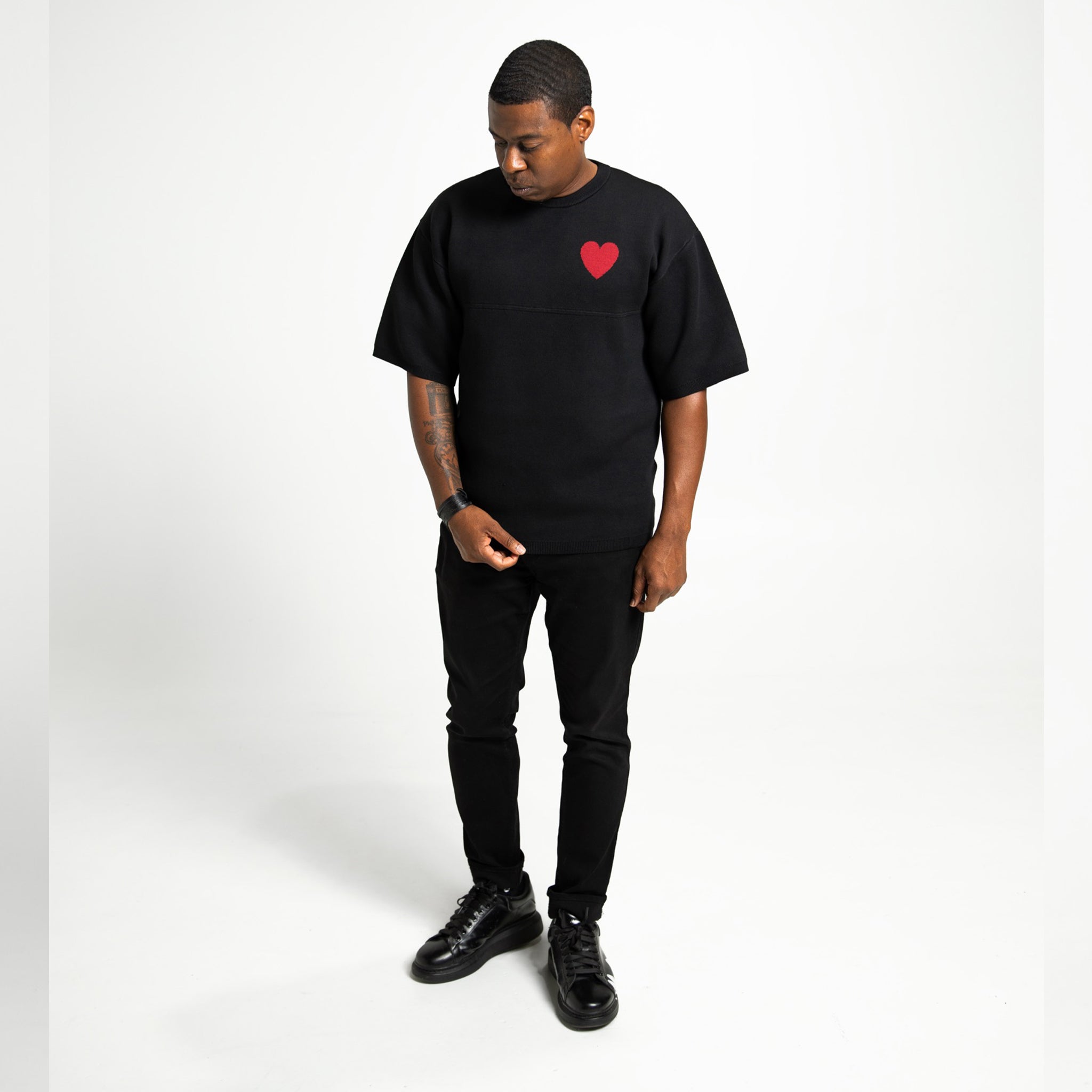 By His MRCY Heavy Knit Tee-Black