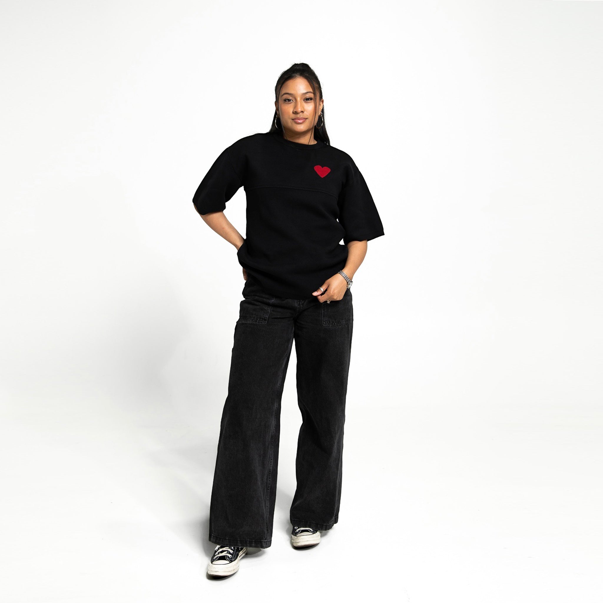 By His MRCY Heavy Knit Tee-Black