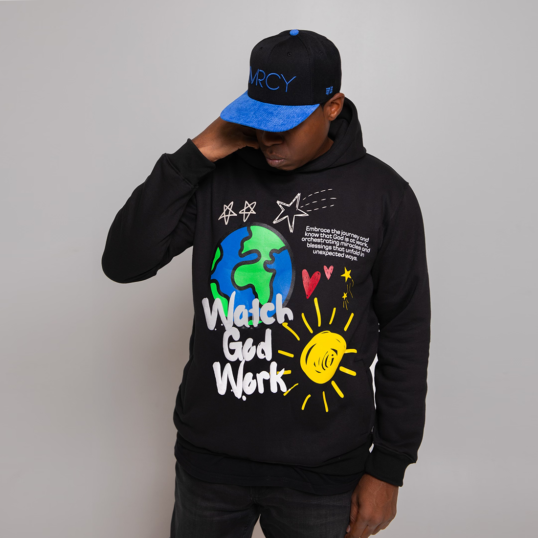 Corduroy MRCY Snapback - Blue & Black