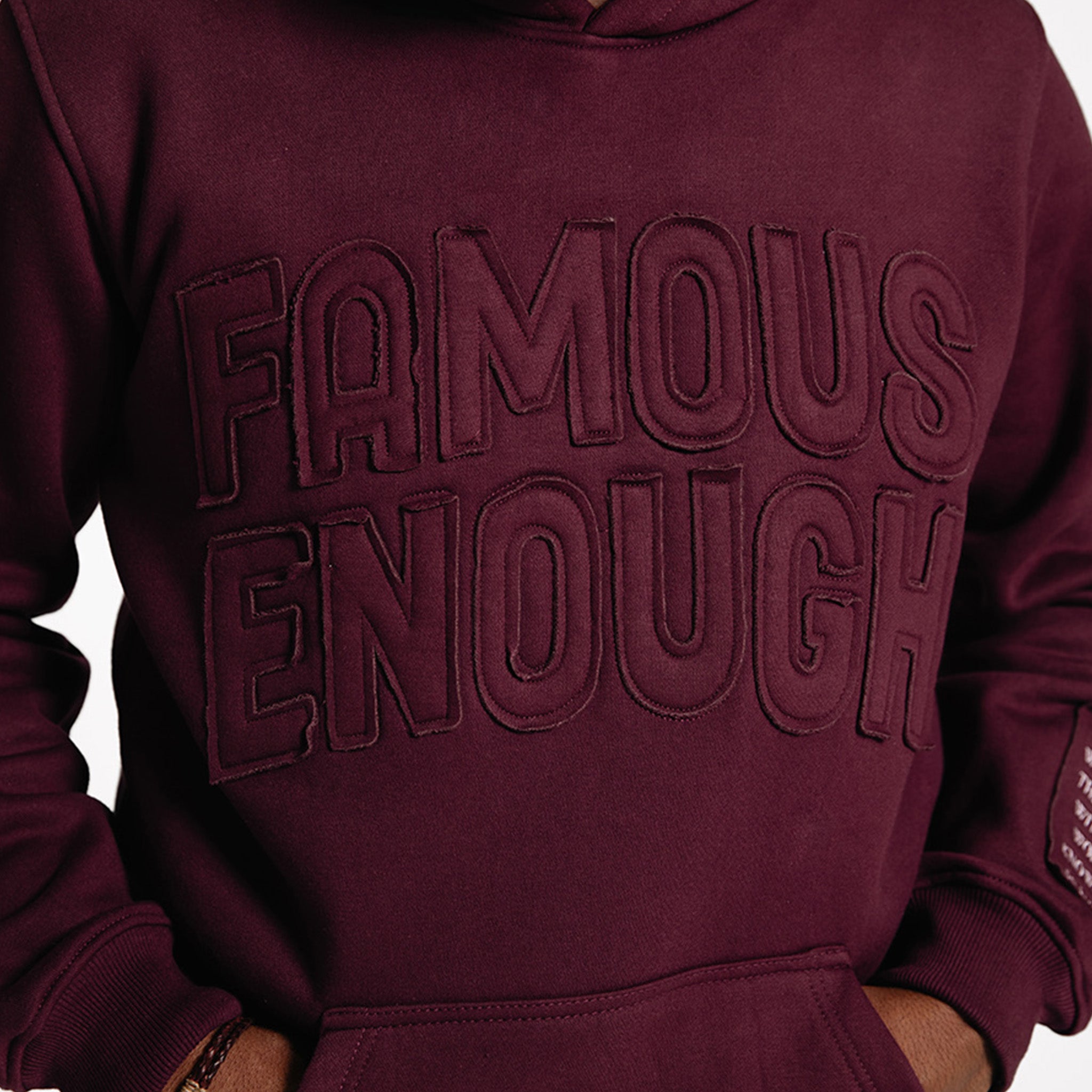 Famous Enough Hoodie-Maroon