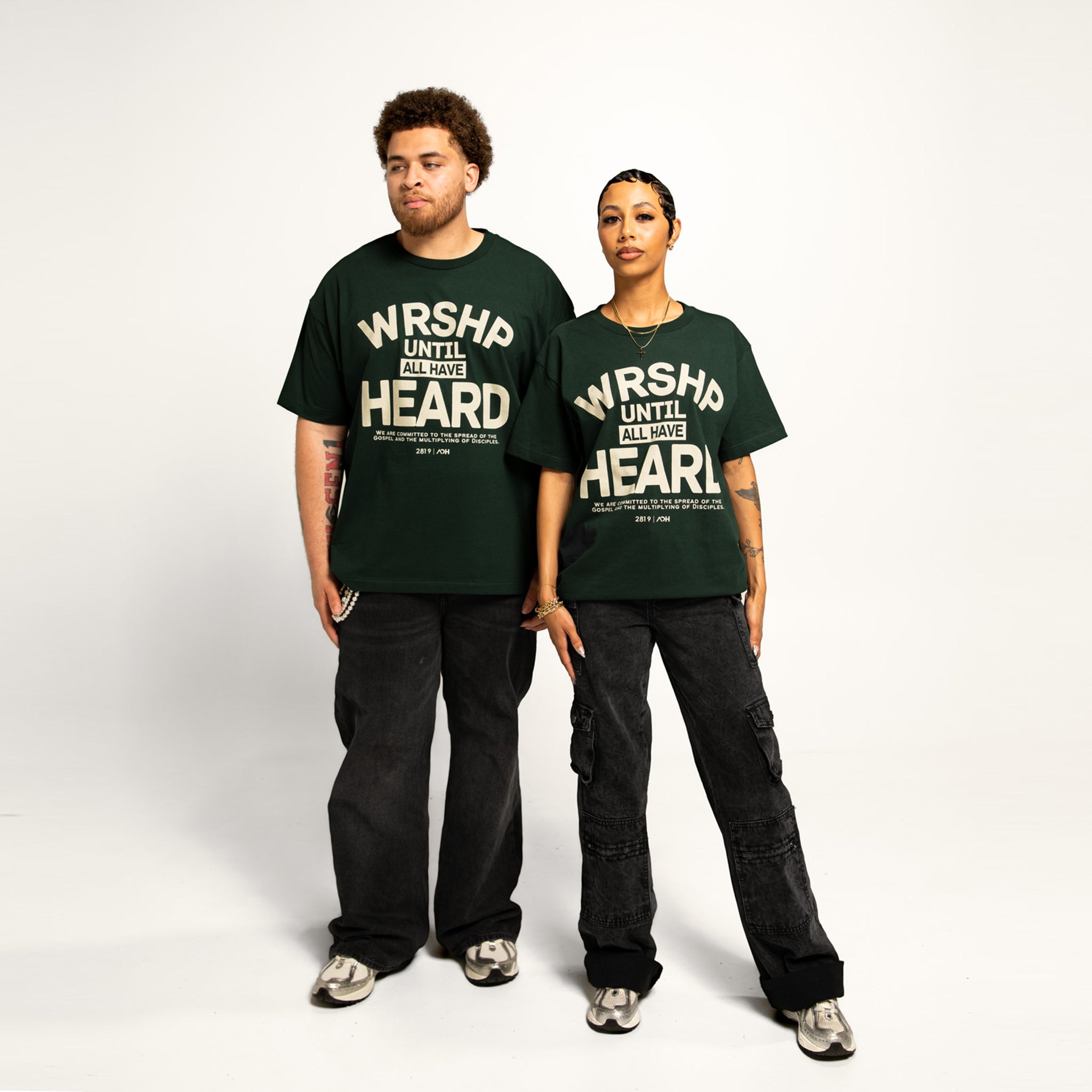WRSHP Until All Have Heard Tee- Green