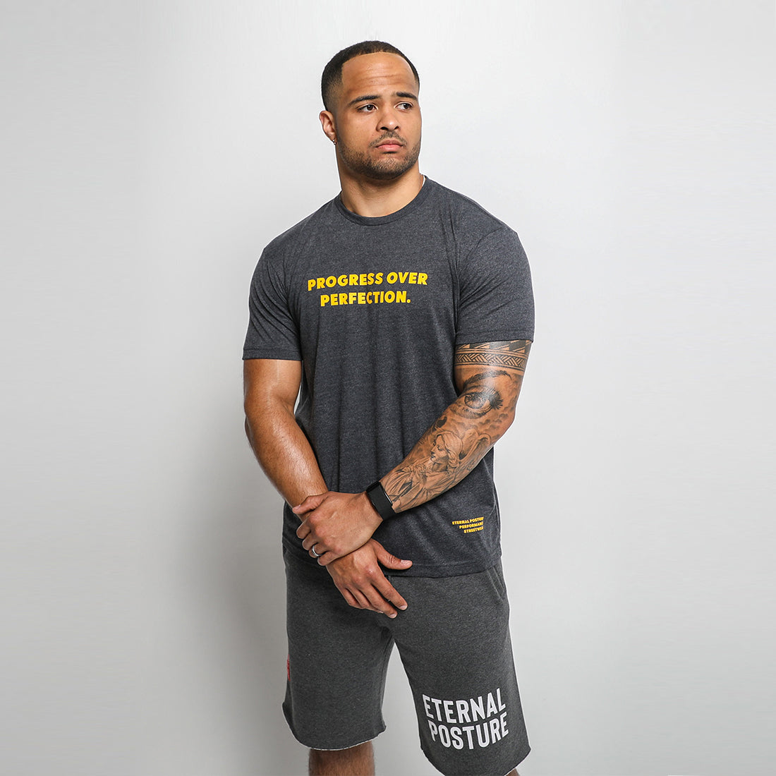 Sueded TechFit Tee-Progress Over Perfection