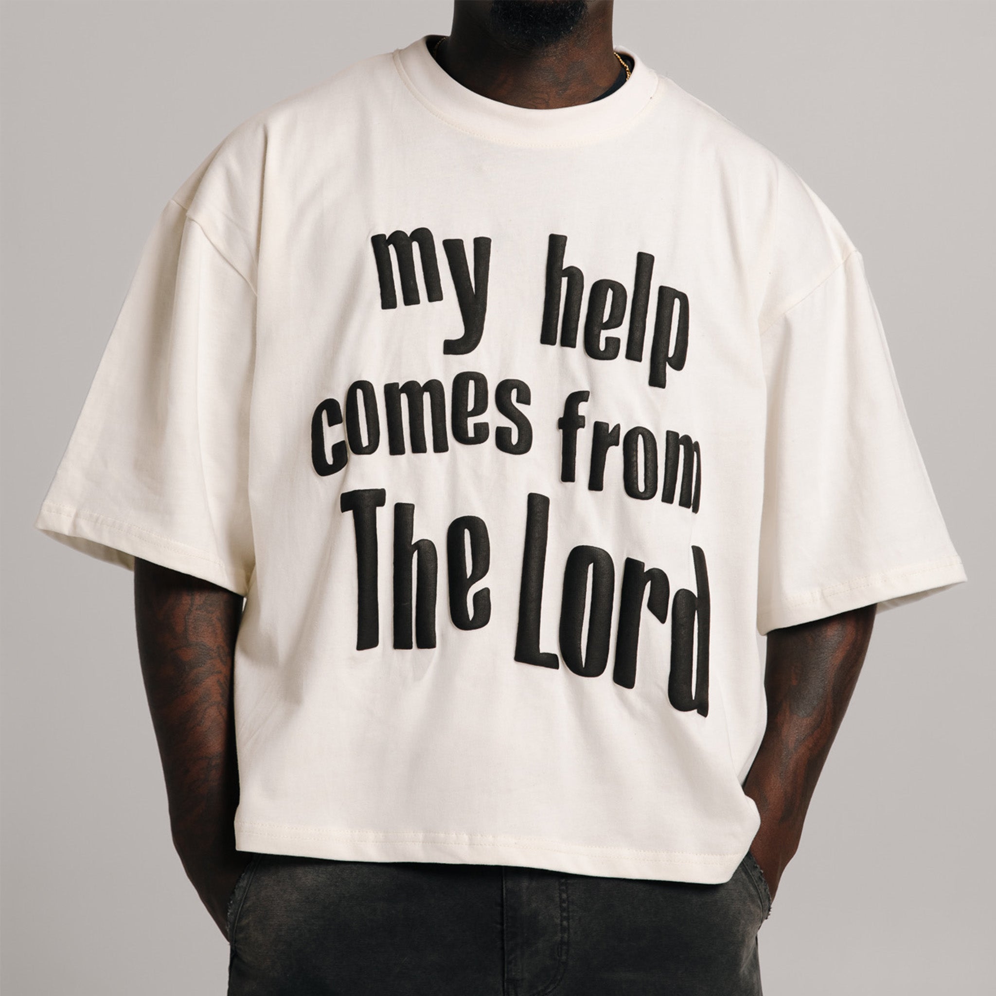 Help Comes From The Lord Boxy Tee