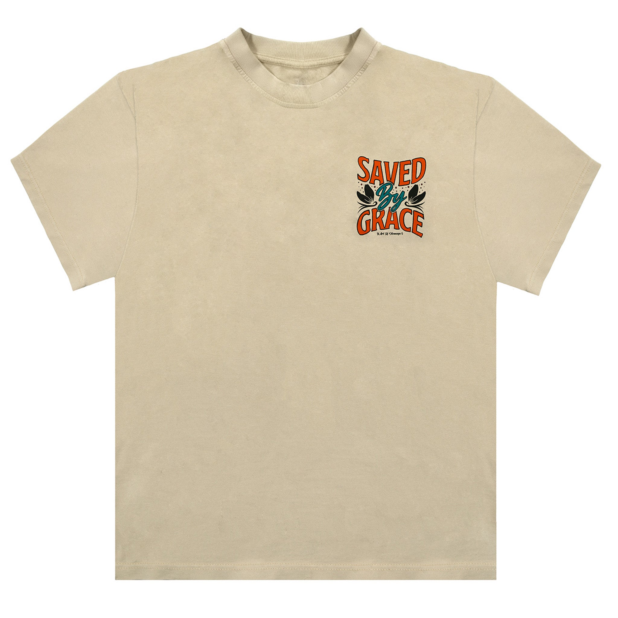 Saved By Grace Oversized Tee - Sand