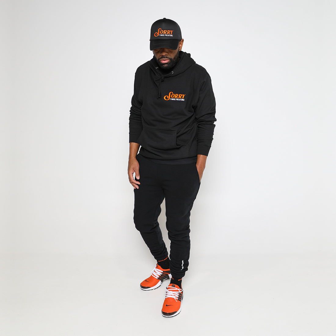 Sorry I Was Praying Puff Trucker - Orange