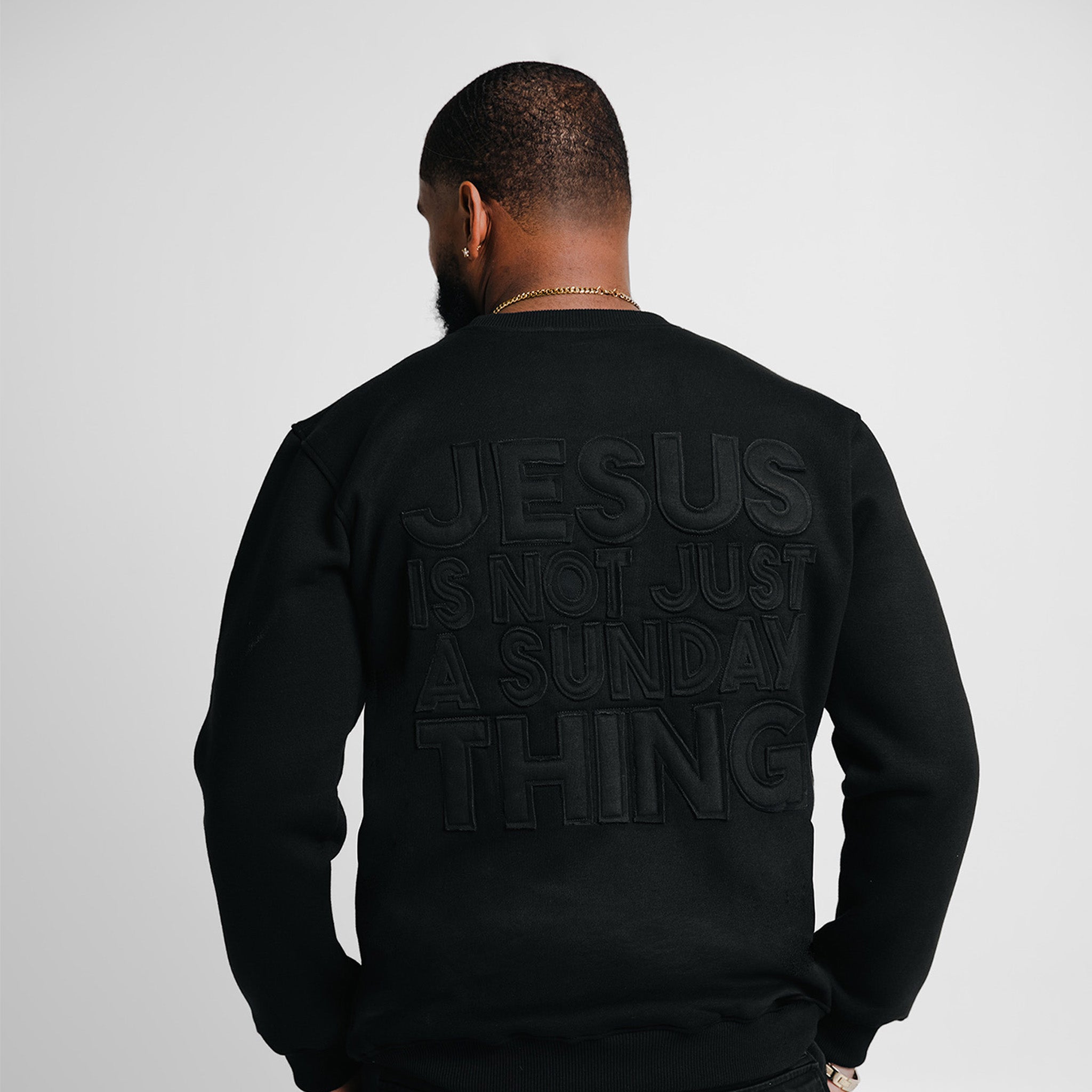 Jesus Is Not Just A Sunday Thing Crew-Black