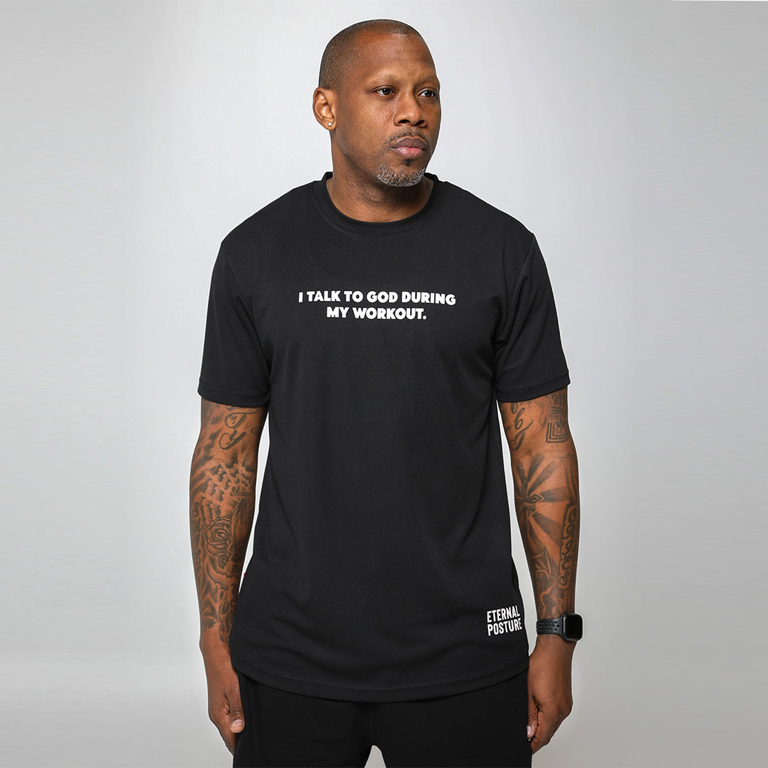 Dry Wick Performance Swoop Tee - Men's Black