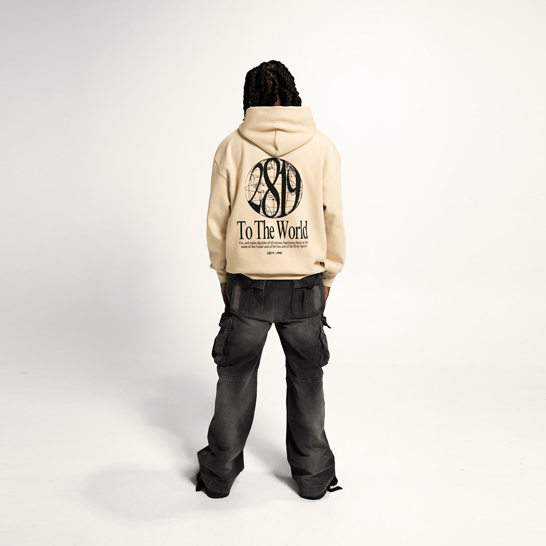 2819 To The World Hoodie- Cream