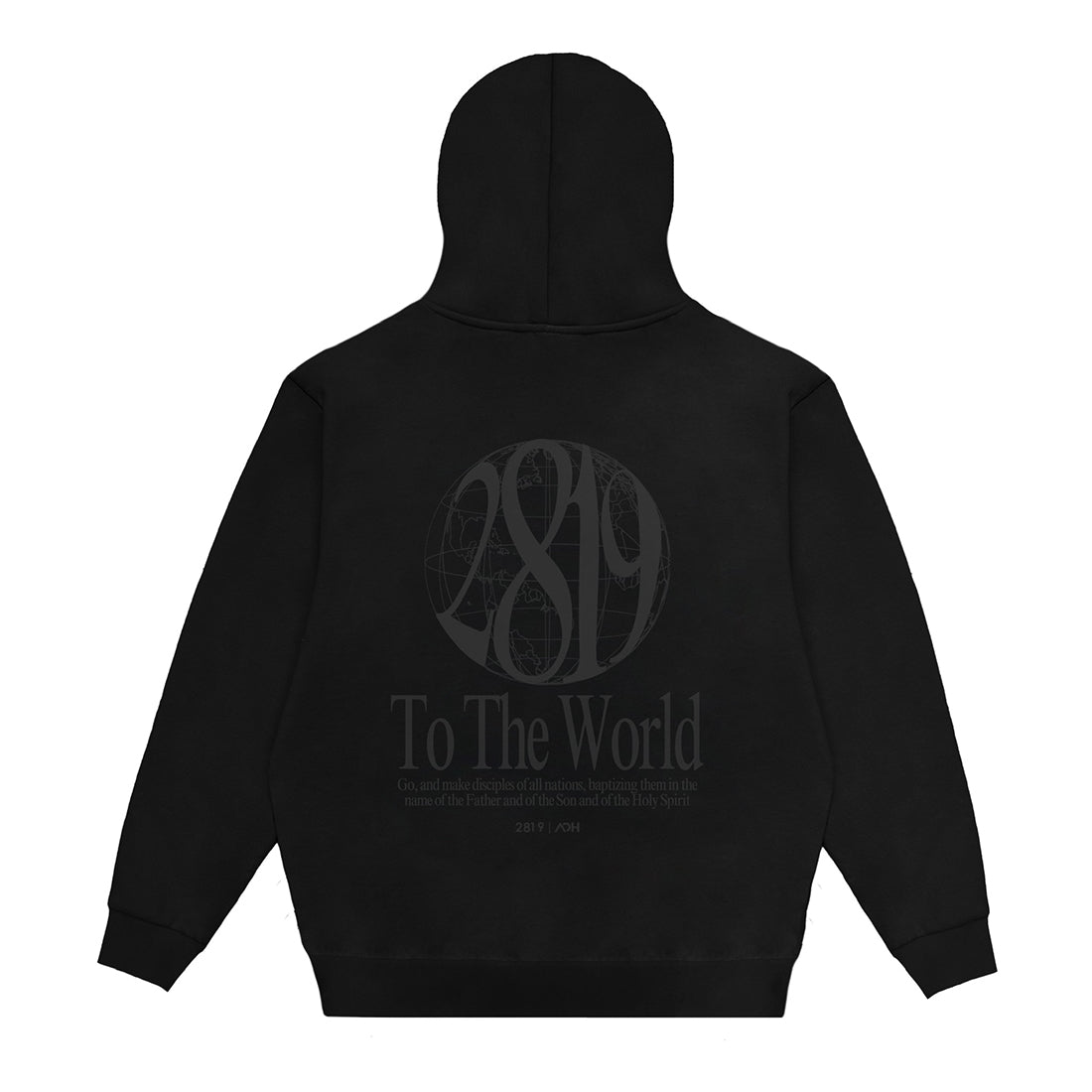 2819 To The World Hoodie- Black