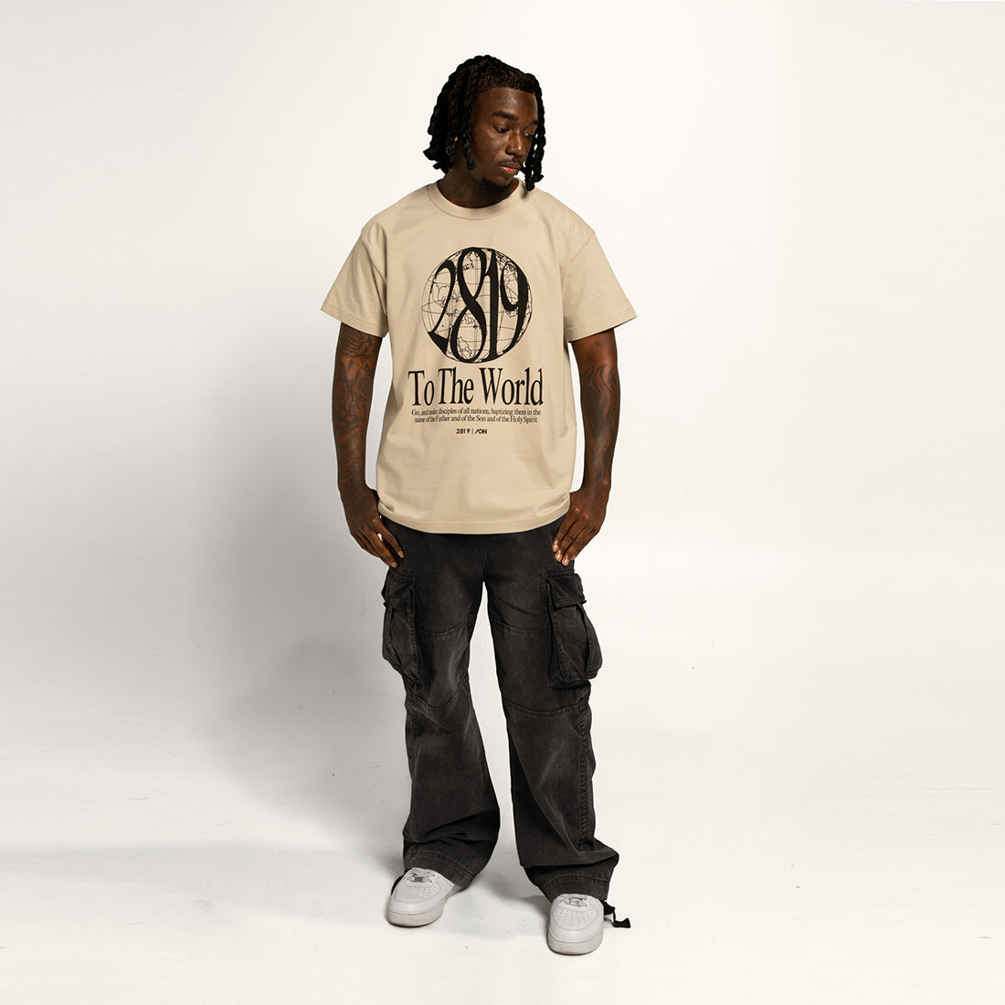 2819 To The World Tee- Cream