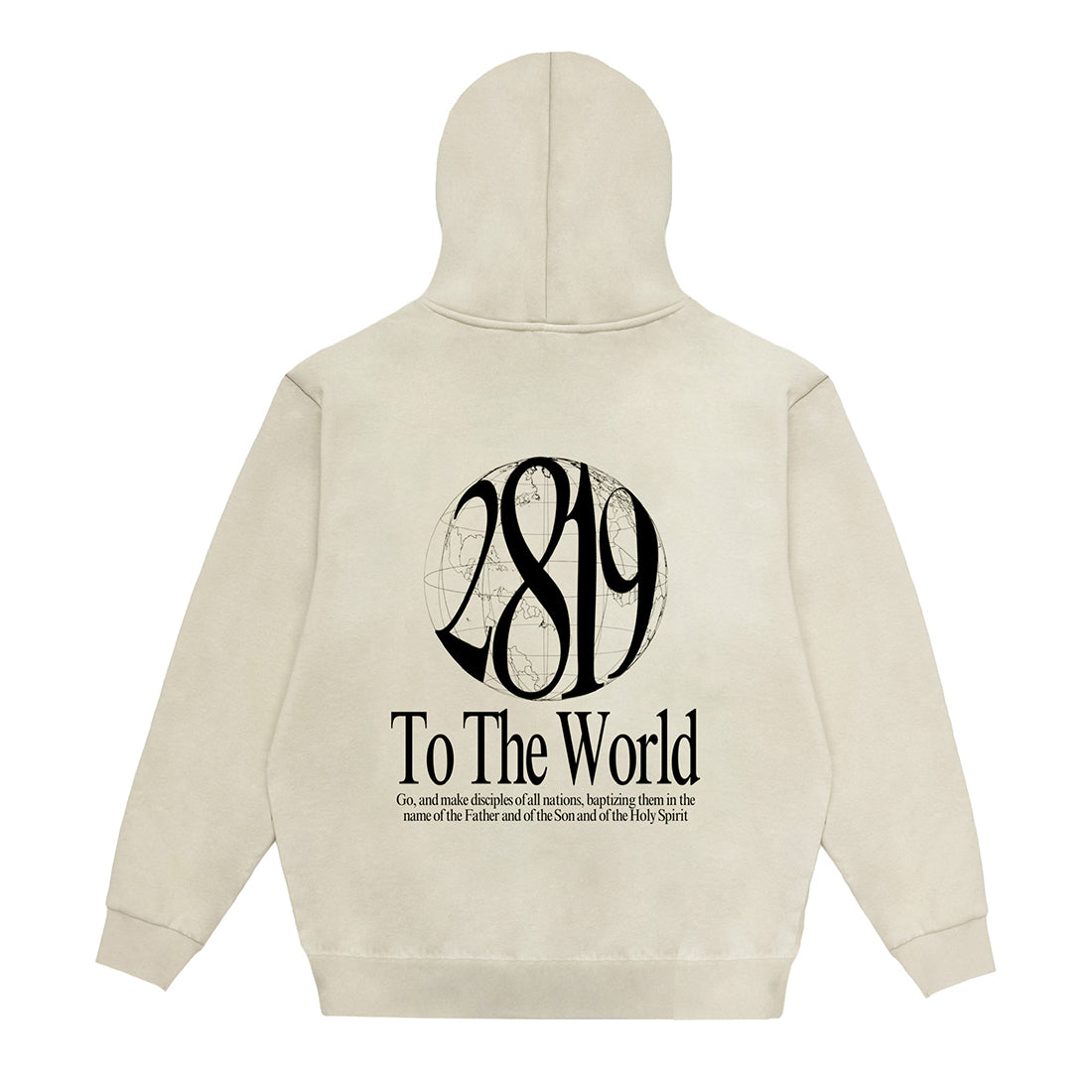 2819 To The World Hoodie- Cream