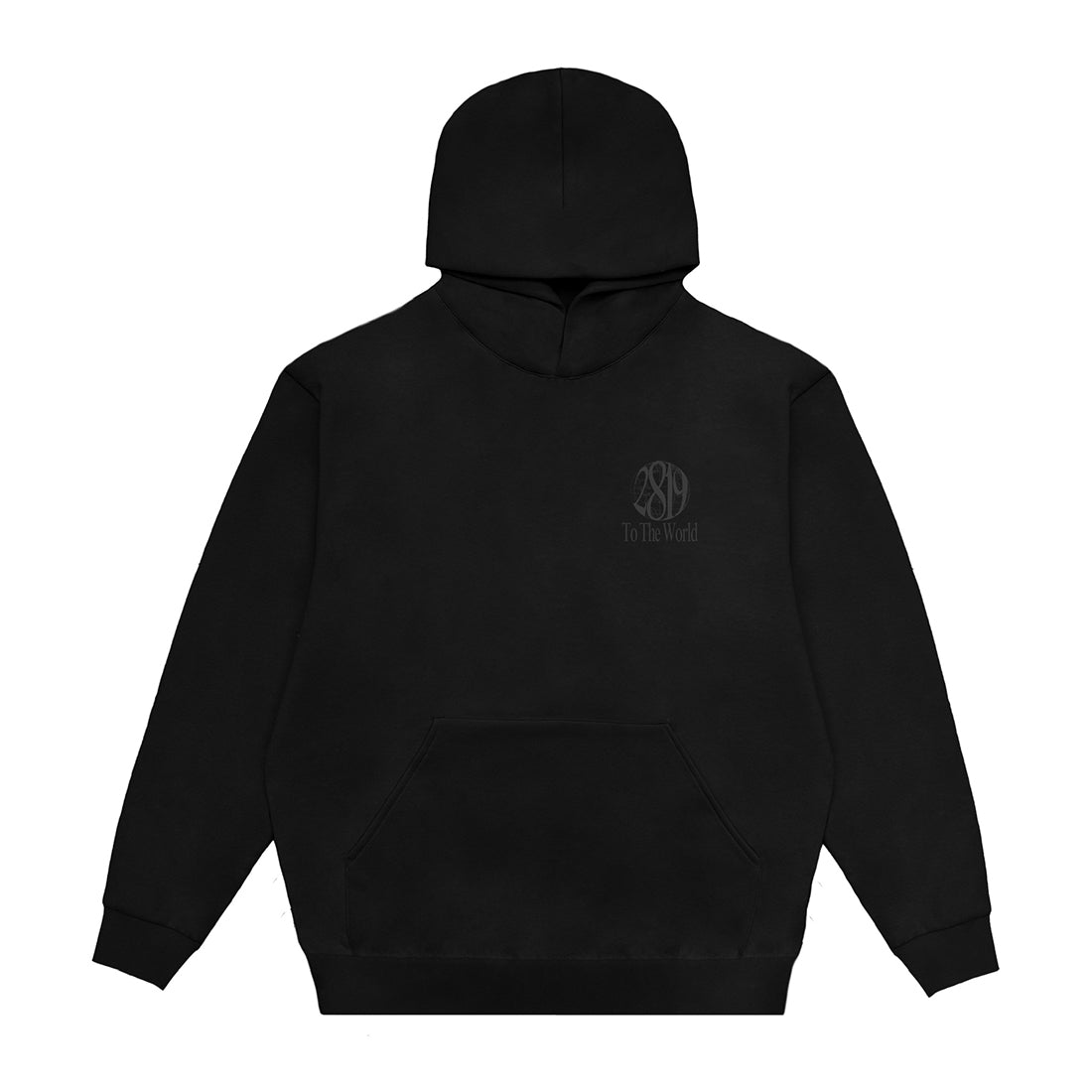 2819 To The World Hoodie- Black