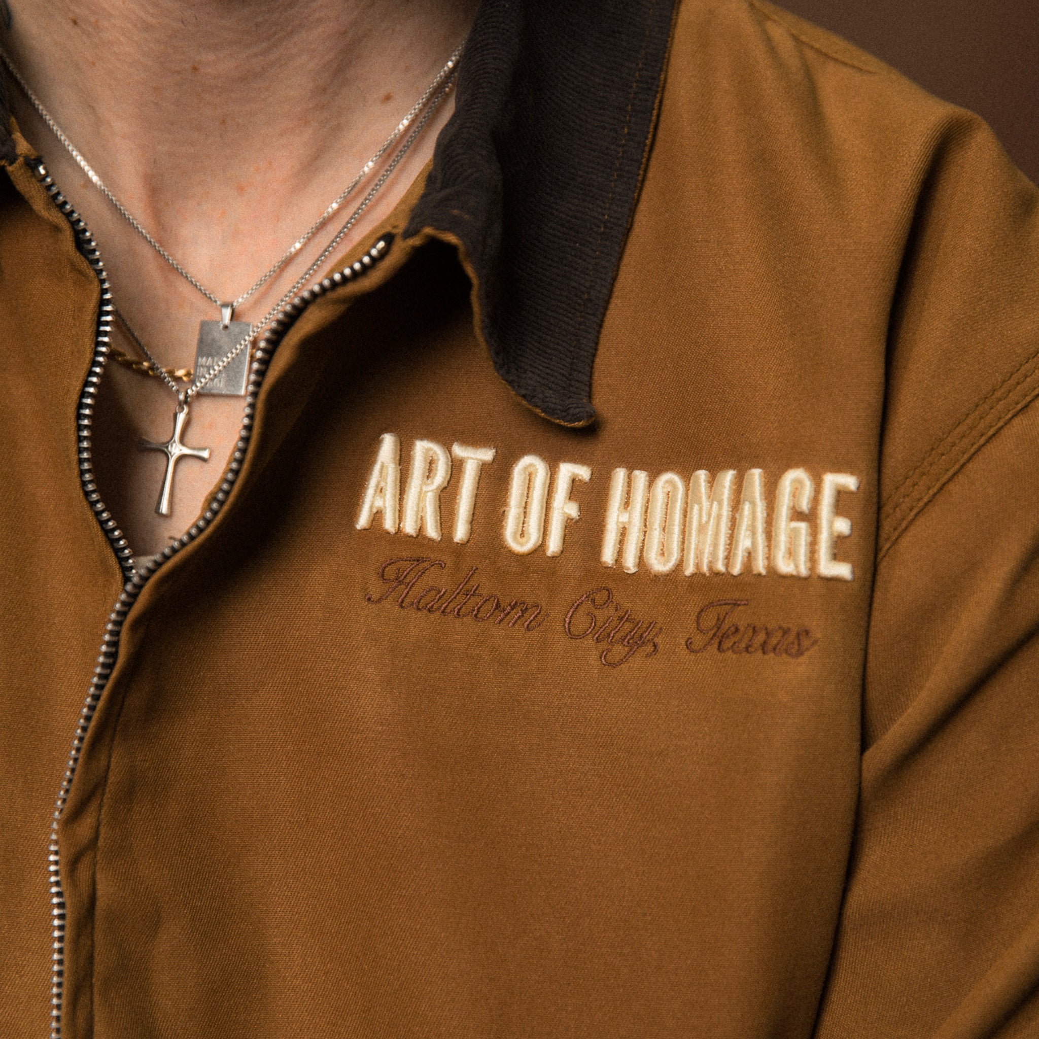 Christian Clothier Washed Utility Jacket-Brown (ONLY A FEW LEFT)