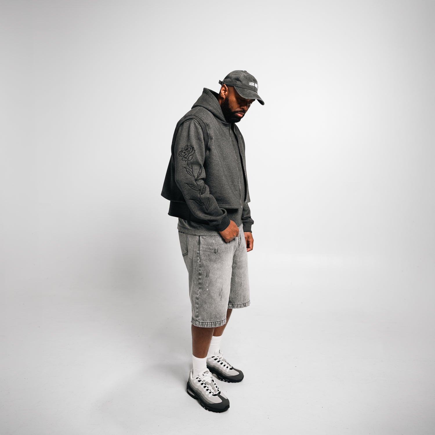 WRSHP Jesus Dual Layered Hoodie- Gray