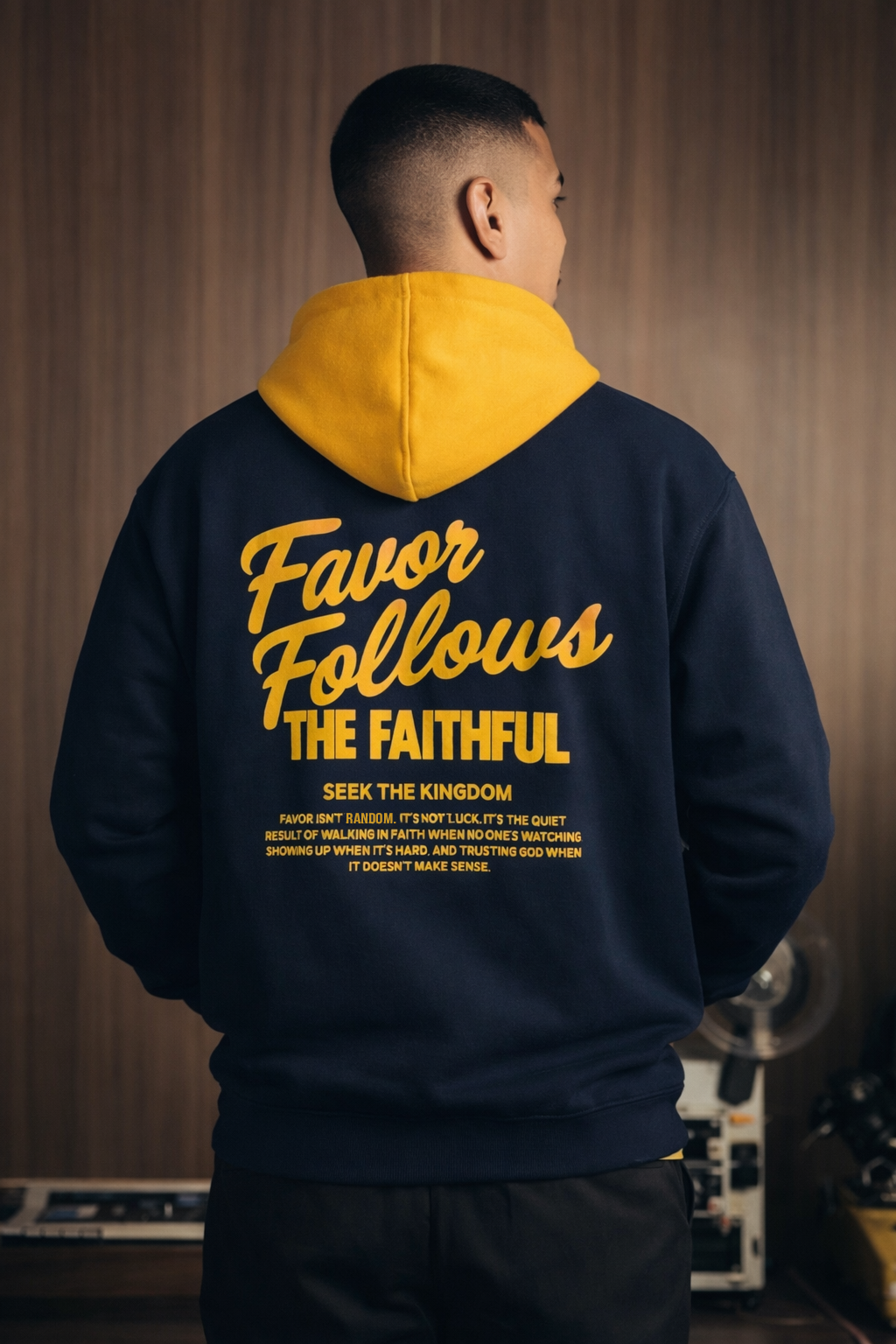 Favor Follows The Faithful -Navy