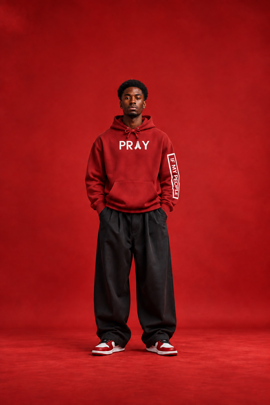 If My People Pray Hoodie- Red