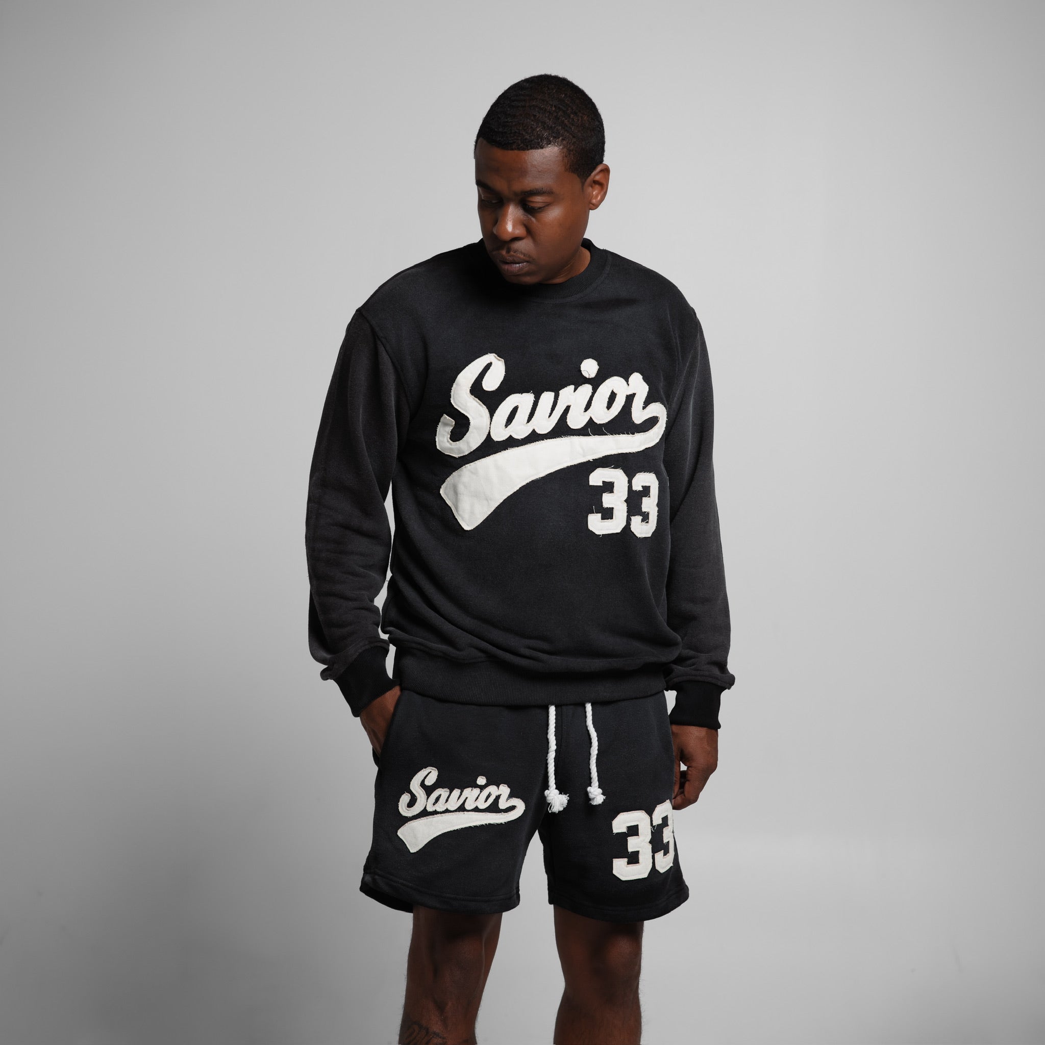 Vintage Savior Crew- Acid Wash