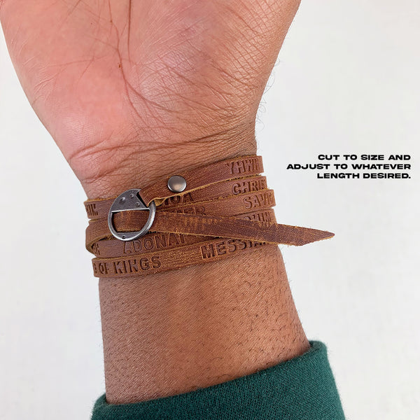 Soft Grain Leather WristPack - Names of God