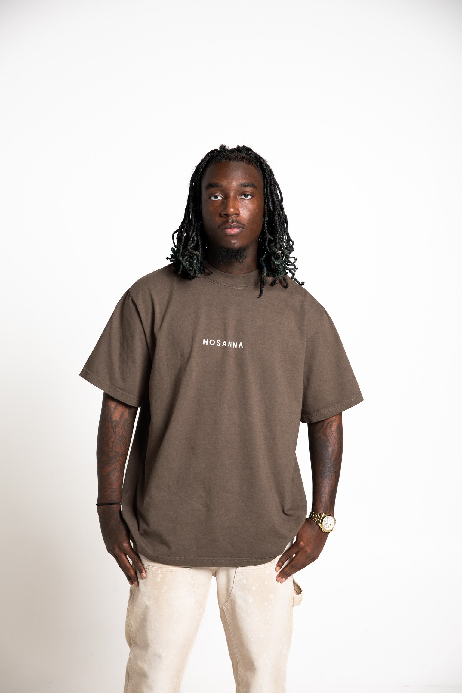 Hosanna Minimal Box Tee- Mocha