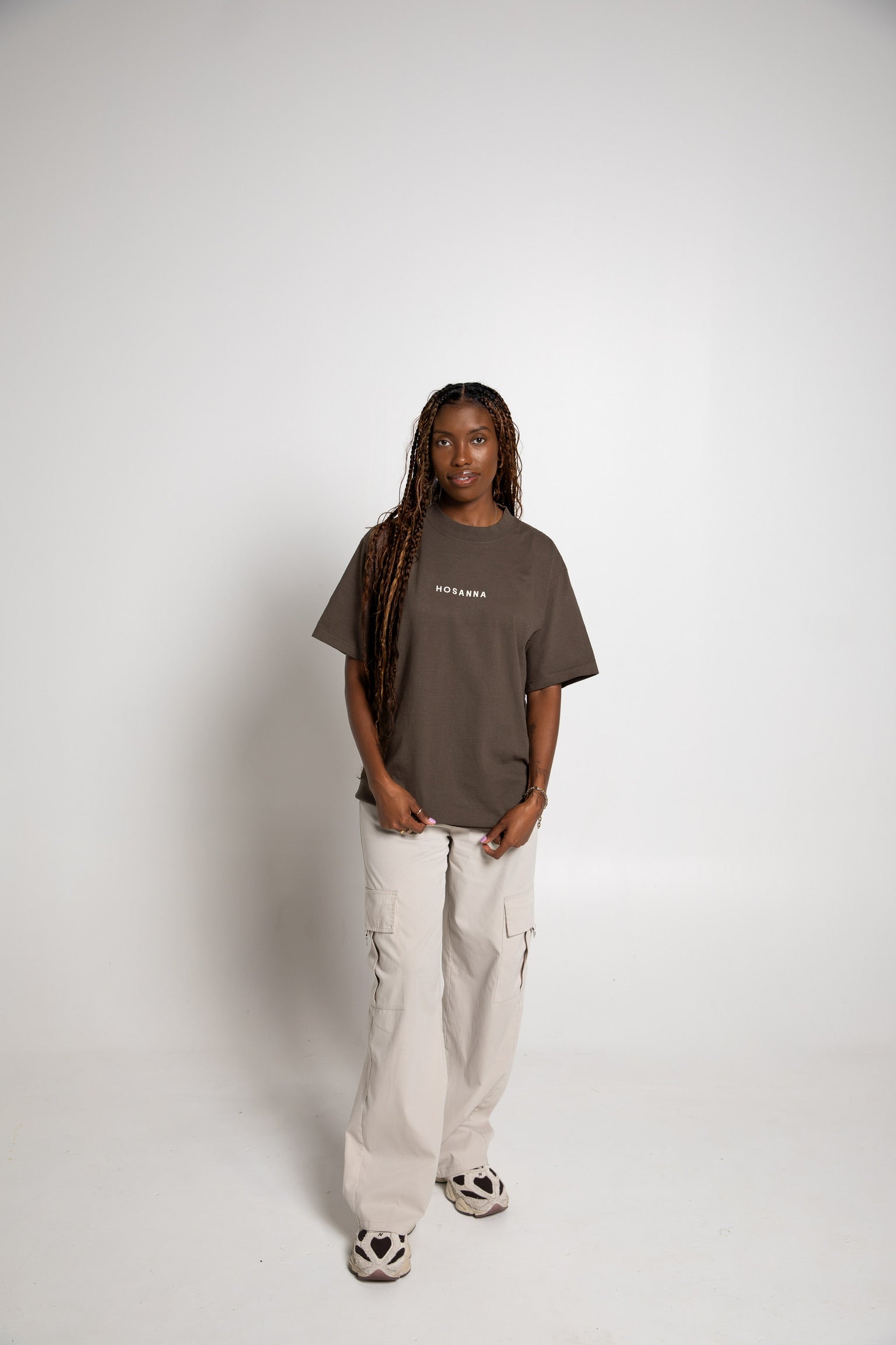 Hosanna Minimal Box Tee- Mocha