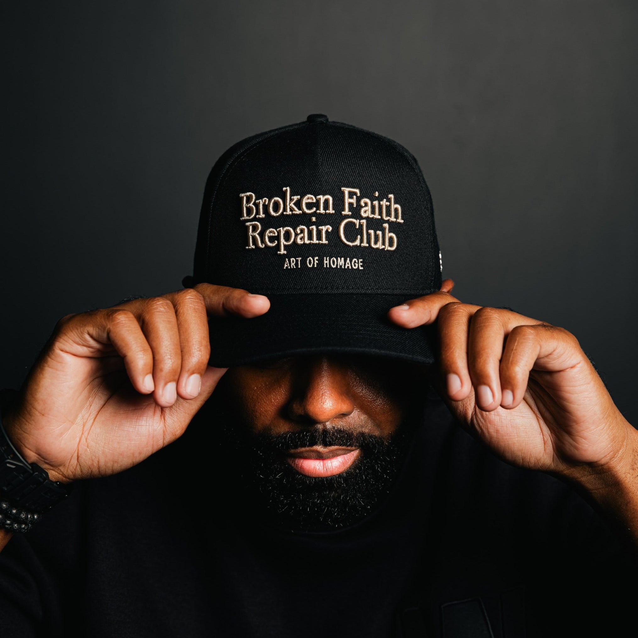 Broken Faith Repair Club Hat- Black