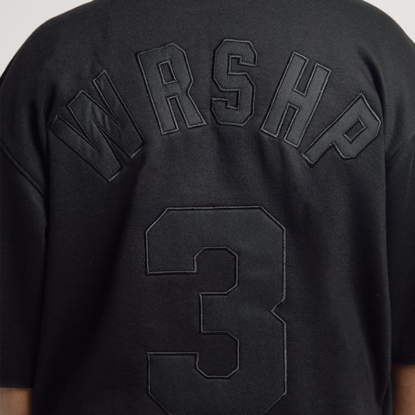 Oversized WRSHP Cutoff - Black on Black