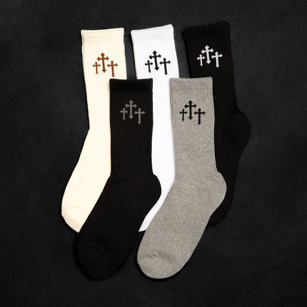 Carry My Cross Minimalist Crew Socks - 5 Pack