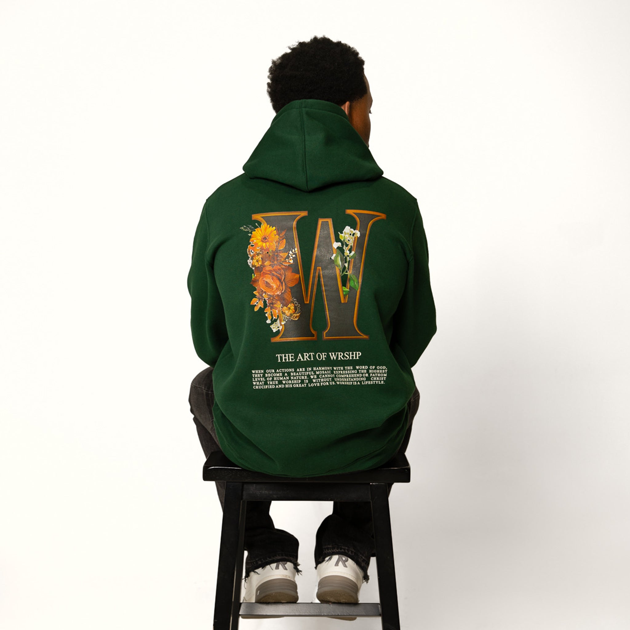 Art of WRSHP Hoodie- Forrest Green