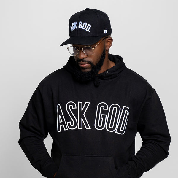 Ask God Snapback - Black & White