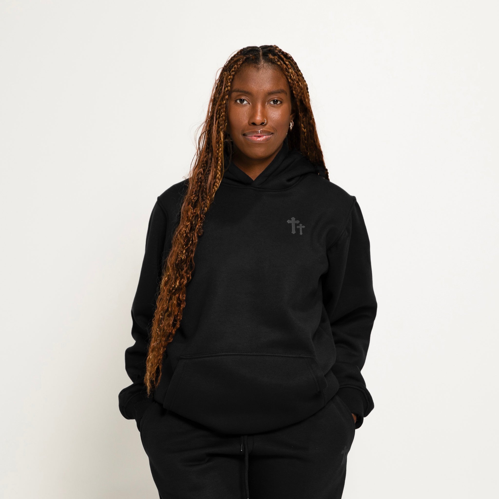 Carry My Cross Hoodie Basic- Black