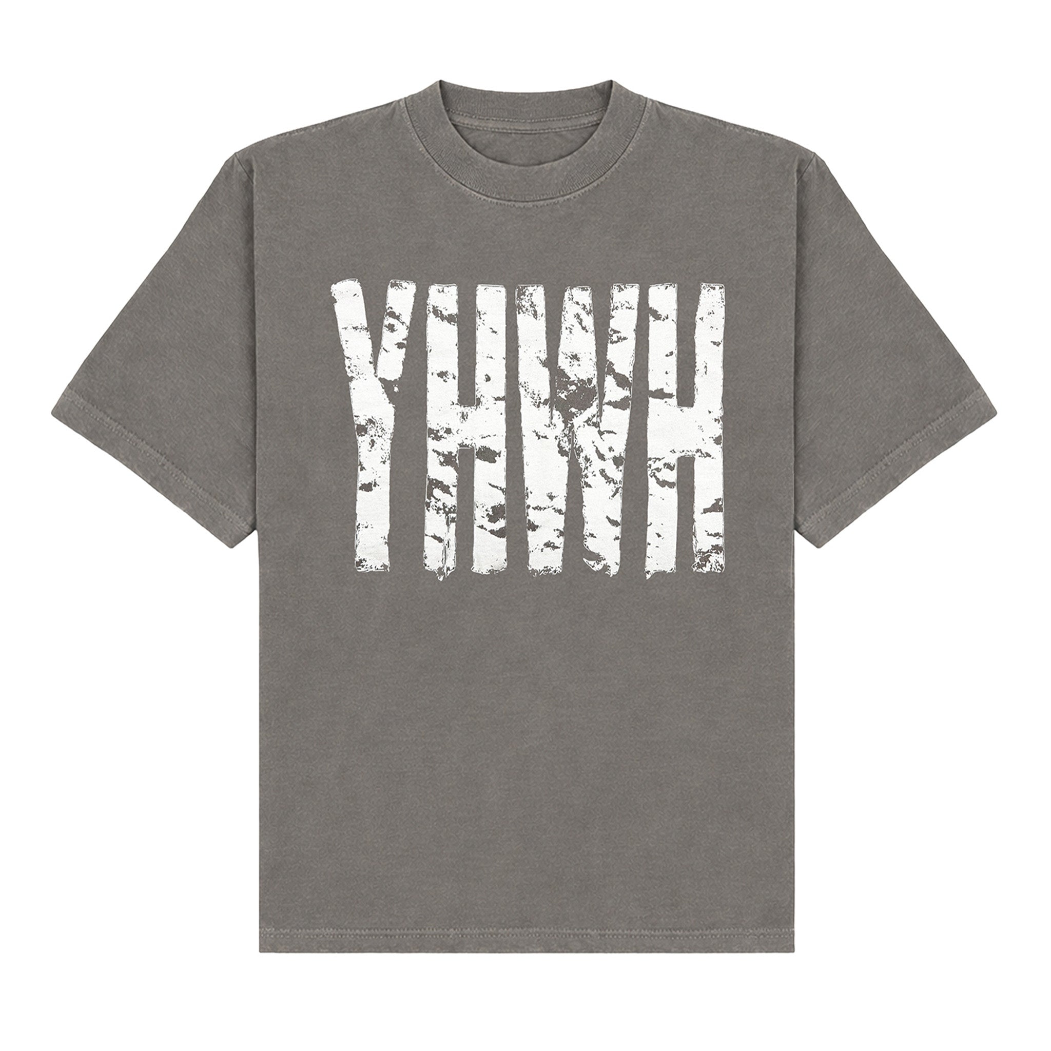 YHWH Distress Box Tee- Cement