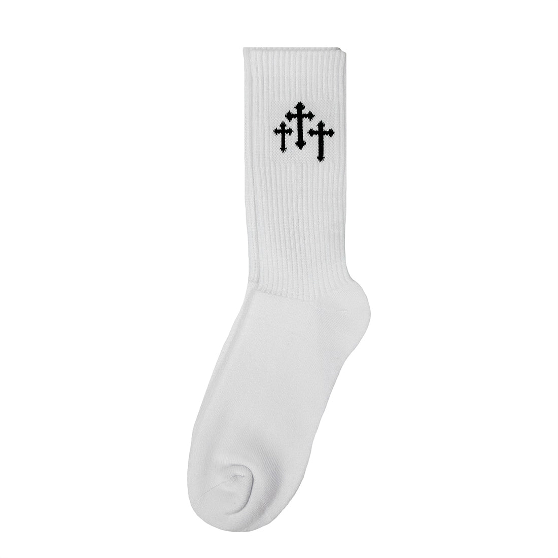 Carry My Cross Minimalist Crew Socks - White