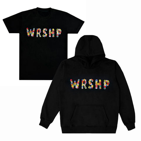 WRSHP Floral Hoodie + FREE Tee