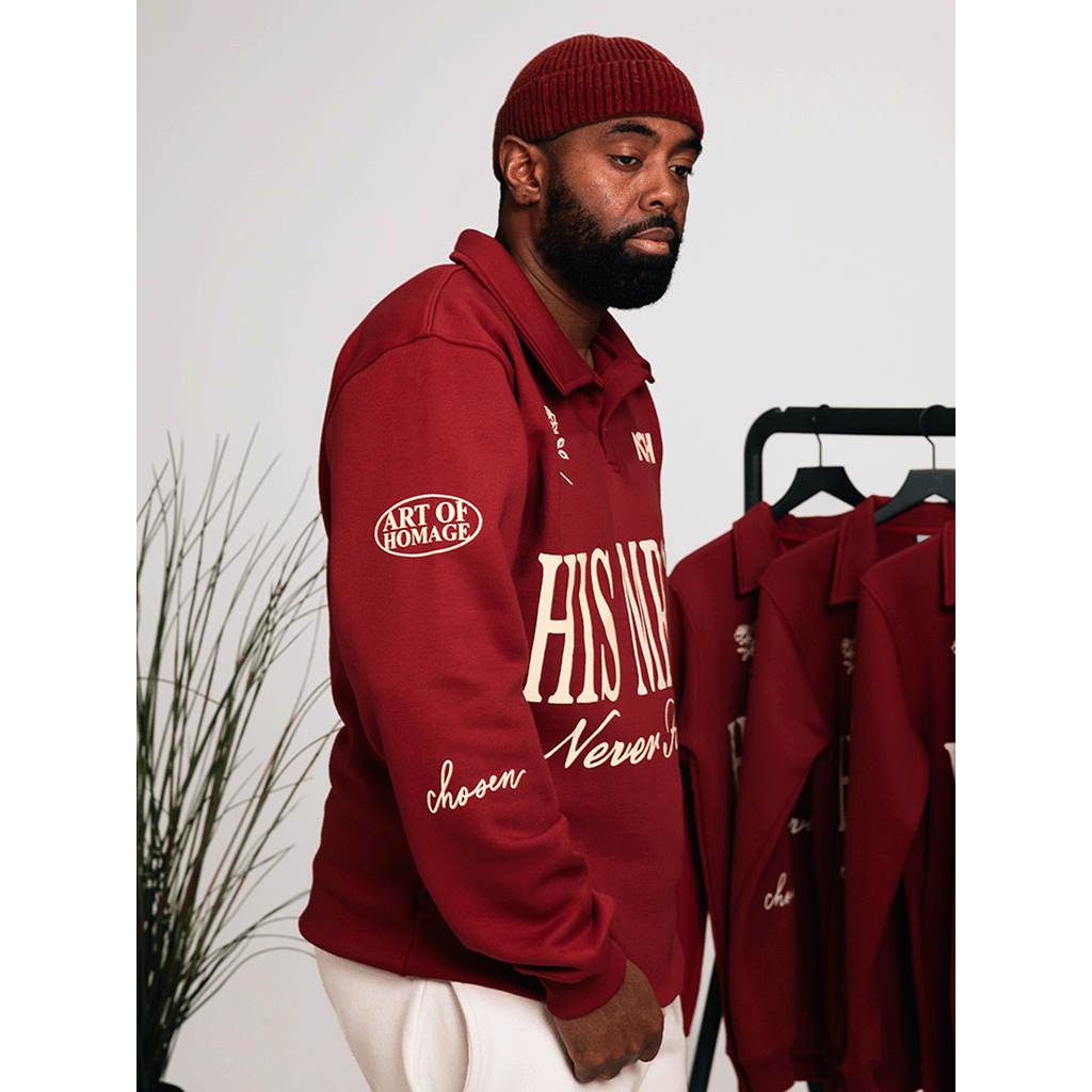 His MRCY Never Fails Collared Pullover