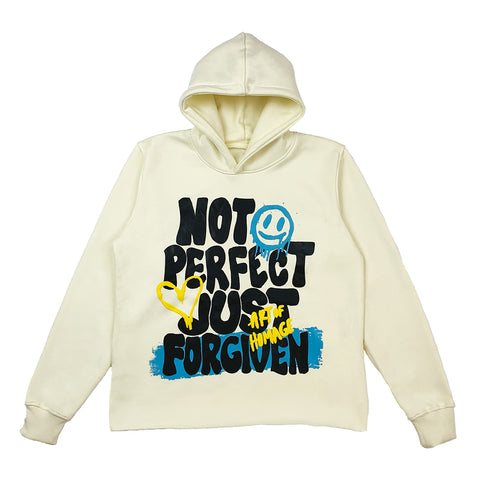 Not Perfect, Just Forgiven - Cropped Puff Hoodie
