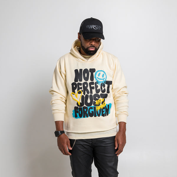 Not Perfect, Just Forgiven - Cropped Puff Hoodie