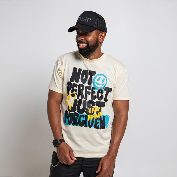Not Perfect, Just Forgiven Puff Print Tee