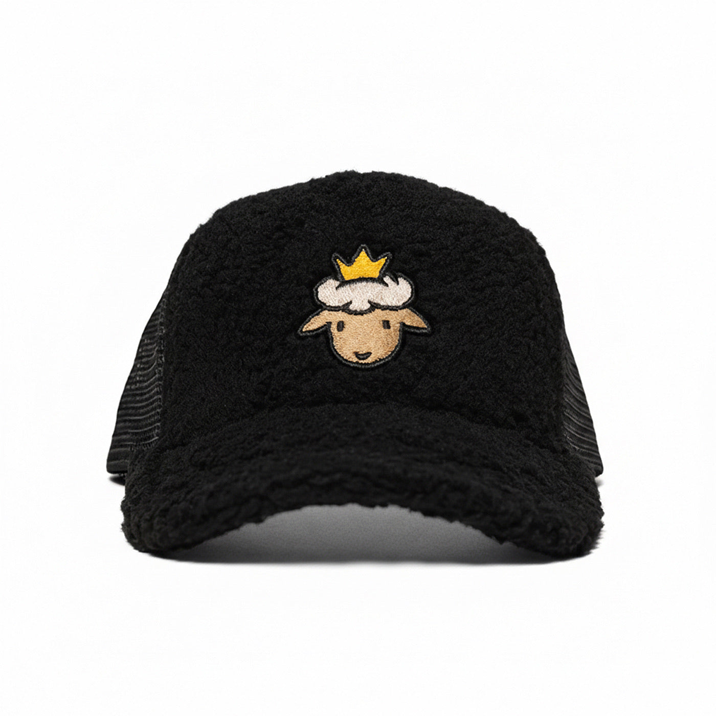 Lamb Head Sherpa Trucker - Black