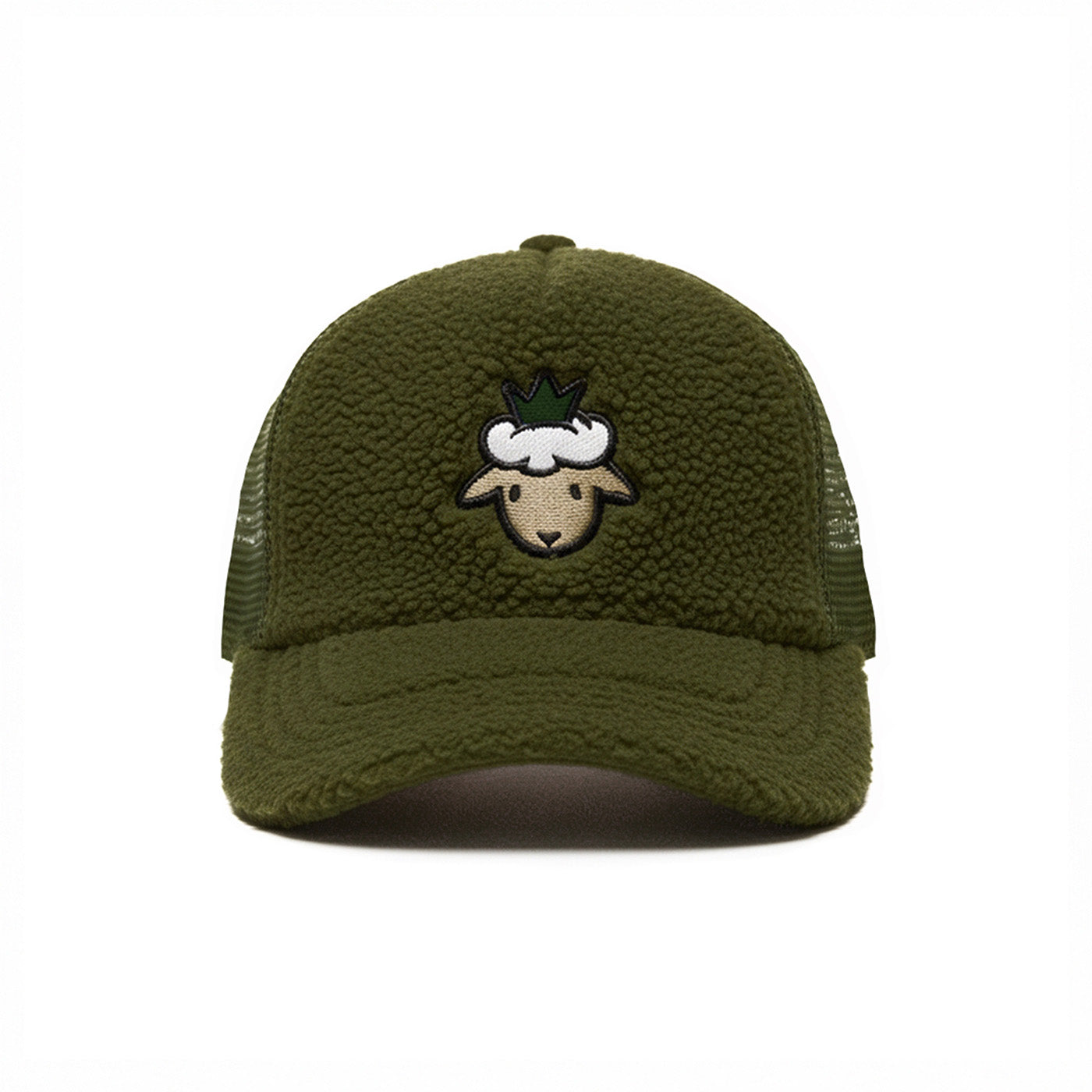 Lamb Head Sherpa Trucker - Olive