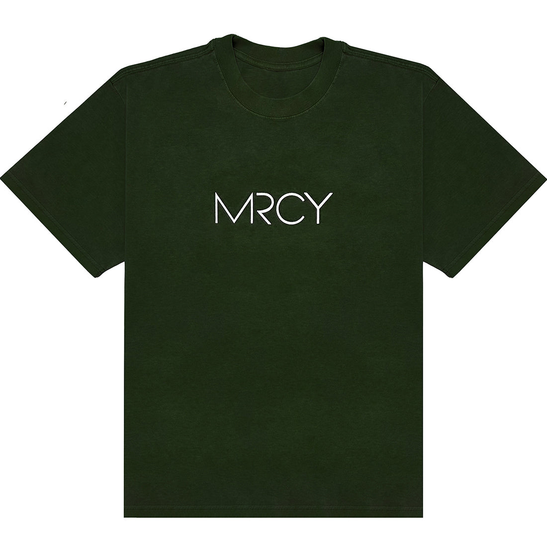 Tailored Oversized MRCY Tee - Forrest Green