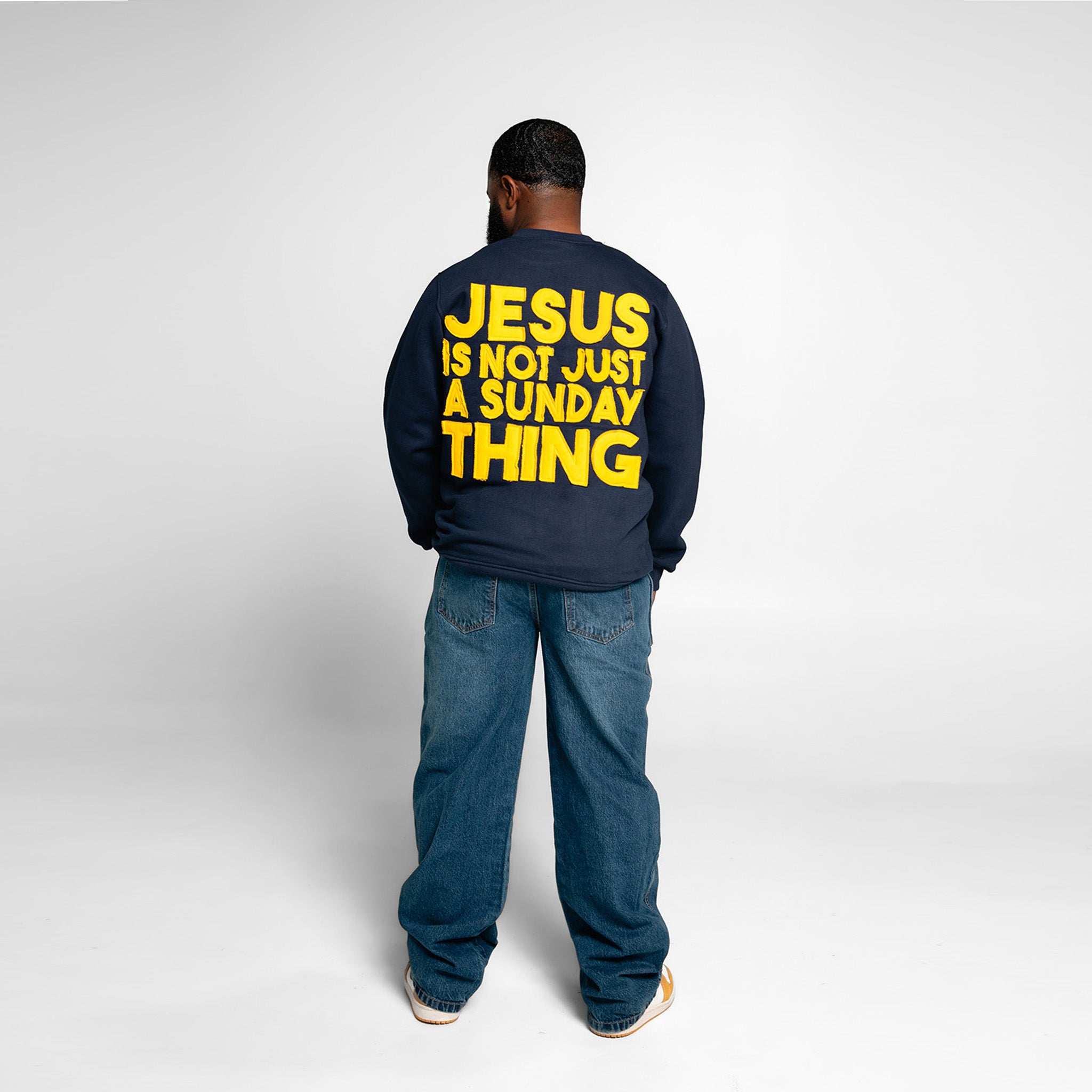 Jesus Is Not Just A Sunday Thing Crew-Navy