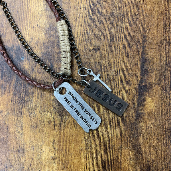 Trinity Tribal Dual Necklace - Jesus