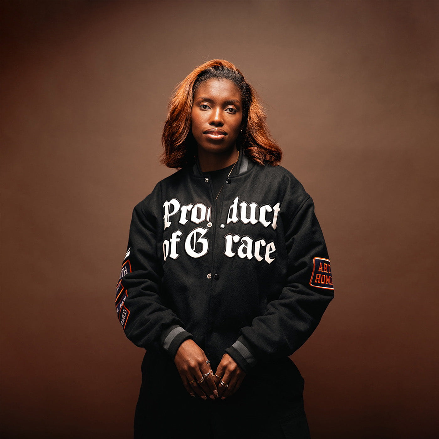 Product of Grace Letterman Jacket