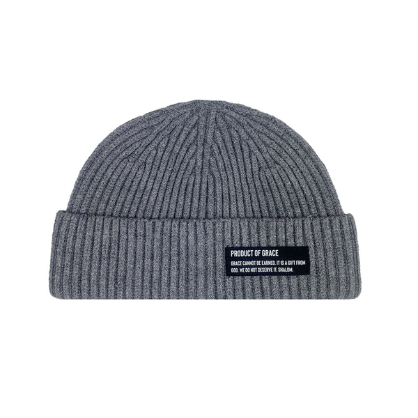 Chunky Knit Product of Grace Beanie - Gray