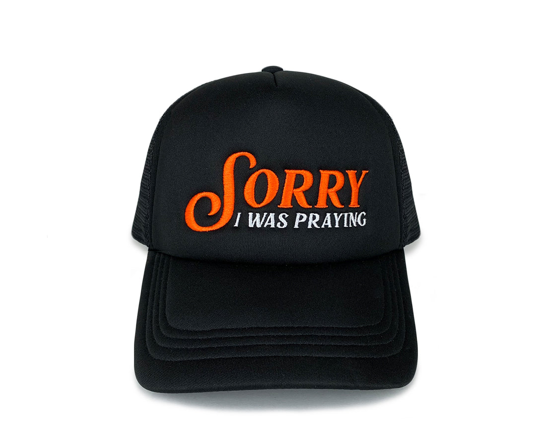 Sorry I Was Praying Puff Trucker - Orange