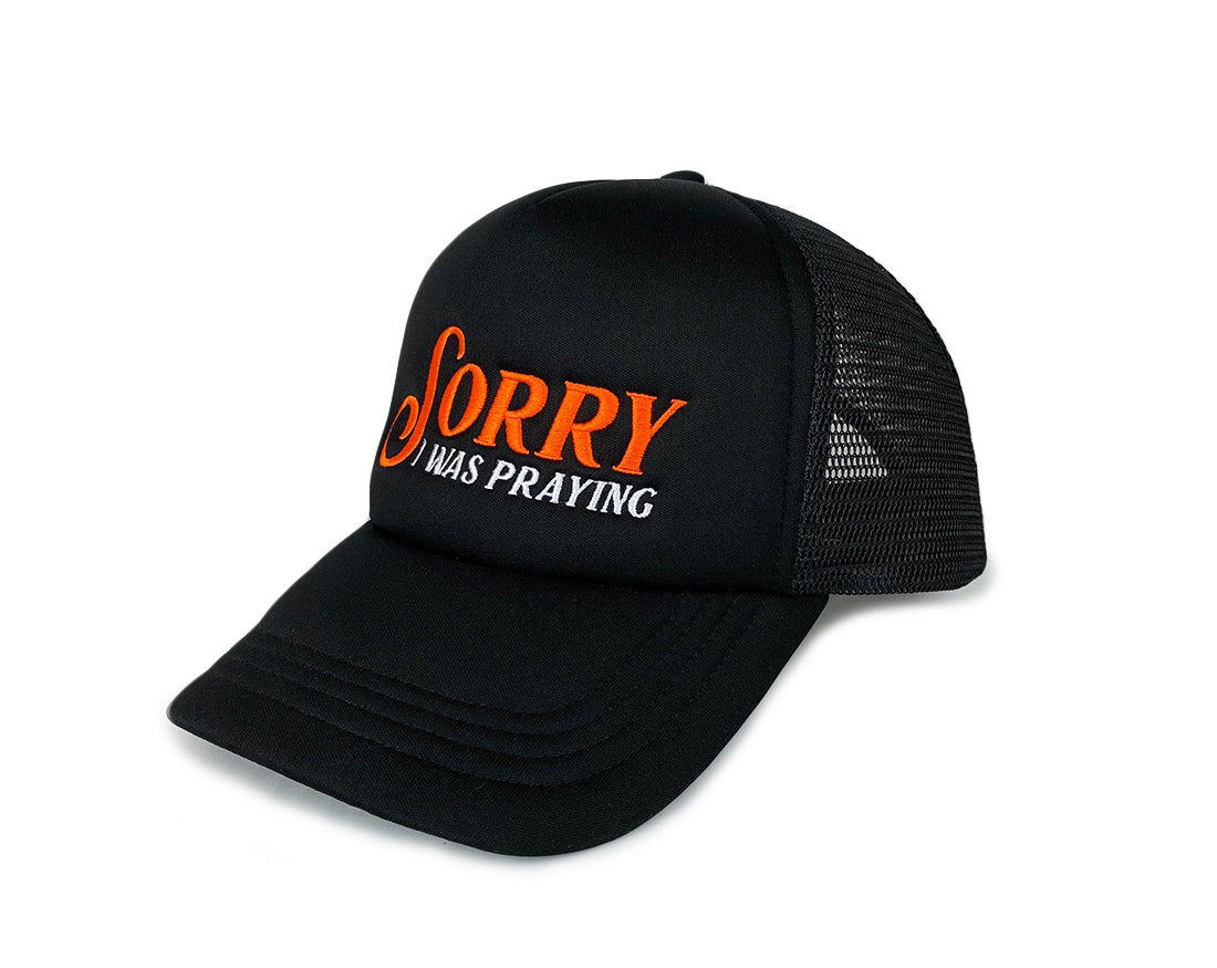 Sorry I Was Praying Puff Trucker - Orange